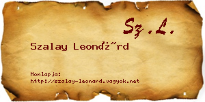 Szalay Leonárd névjegykártya
